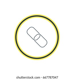 Vector Illustration Of Link Outline. Beautiful Network Element Also Can Be Used As Chain Element.