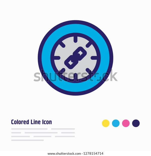 Vector illustration of link wheel icon colored\
line. Beautiful advertising element also can be used as connection\
icon element.