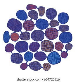 Vector Illustration of linked circle