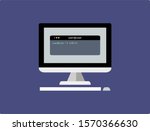 Vector illustration of linux command to superuser on a screen