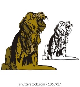 Vector illustration of a lion.