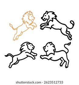 vector illustration of a lion animal