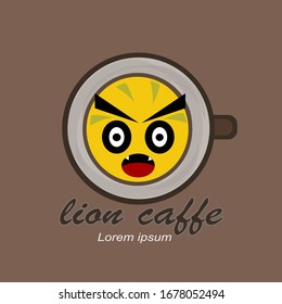 Ilustración vectorial de Lion Cafe con un diseño único y atractivo