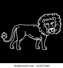 Vector illustration of Lion cartoon set collection