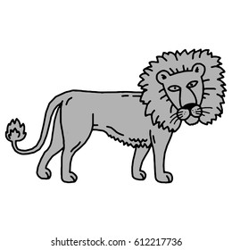 Vector illustration of Lion cartoon set collection