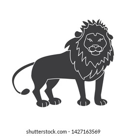 Vector illustration of lion and cute logo. Collection of lion and mane vector icon for stock.