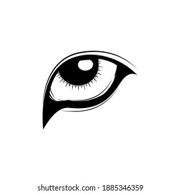 Vector Illustration of Lion Eye Logo