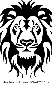 vector illustration of lion face