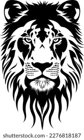 ilustración vectorial de la cara del león