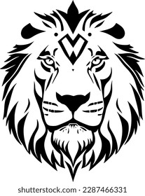 vector illustration of lion head