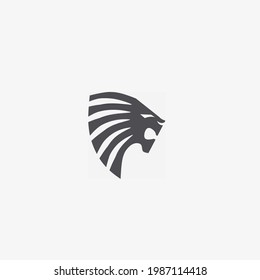 Vector illustration of lion head icon
