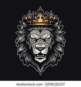 Vector Illustration of Lion Head Logo Design