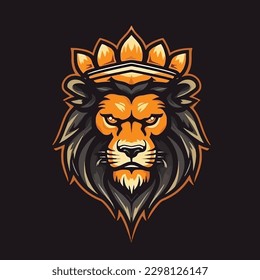 Vector Illustration of Lion Head Logo Design
