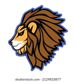 Vector Illustration Lion Head Mascot Logo Stock Vector (Royalty Free ...