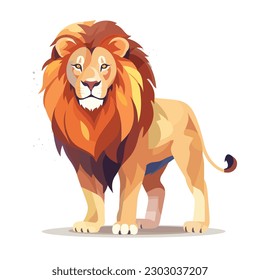 Vector illustration of lion isolated