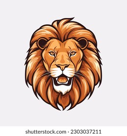 Vector illustration of lion isolated