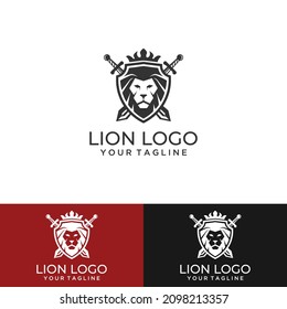 Vektorgrafik eines Löwenlogos, Emblem-Design.
