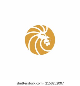 Vector illustration of a lion logo, emblem design.