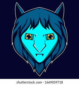 ilustración vectorial de un león