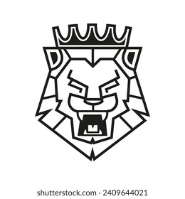 Vector illustration of a lion s head in a luxurious and classic style