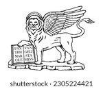 Vector illustration of the lion of Saint Mark