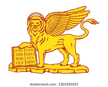 Vector illustration of the lion of Saint Mark