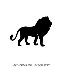 ilustración vectorial de la silueta de león