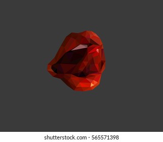 Vector illustration lips with tongue on a gray background
