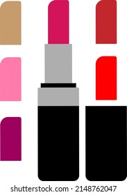Vector illustration of lipstick in black case