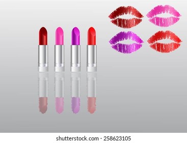 Vector illustration of lipstick in comics style