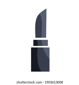 vector illustration of lipstick icon.  illustrations for female beauty, faces, lips.  flat minimalist design eps 10