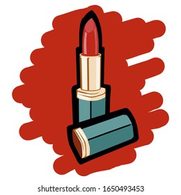 Vector illustration of a lipstick isolated on white