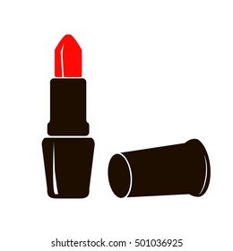 Vector illustration of a lipstick isolated on white
