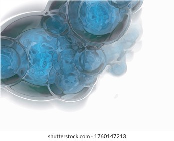 vector illustration, liquid background, droplets blue and black on white background