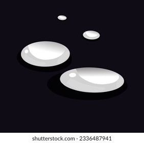 vector illustration of liquid mercury