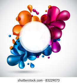 Vector illustration of liquid multicolor backdrop.