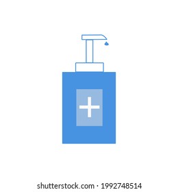 vector illustration of a liquid soap holder used for cleaning viruses on hands