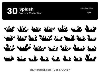 Ilustración vectorial de la Colección de la silueta de Spalsh líquido