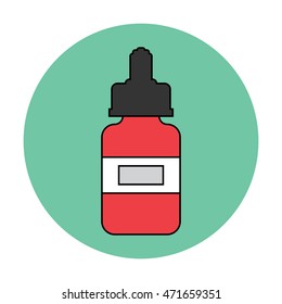 vector illustration of liquid vaping icon