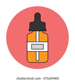 vector illustration of liquid vaping icon