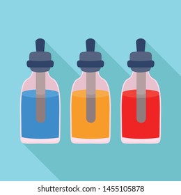 Vector illustration of liquid and vaping symbol. Set of liquid and bottle stock vector illustration.