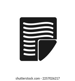 Vector illustration,  list icon. Flat design. Flat design.