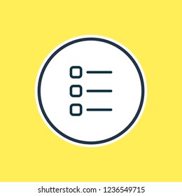Vector illustration of list icon line. Beautiful office element also can be used as task icon element.