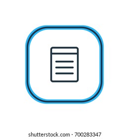 Vector Illustration Of List Outline. Beautiful Annex Element Also Can Be Used As Document Element.