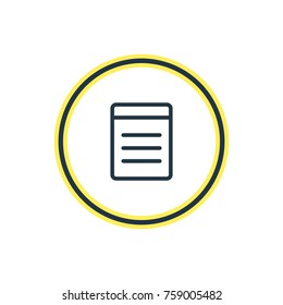 Vector Illustration Of List Outline. Beautiful App Element Also Can Be Used As Document Element.