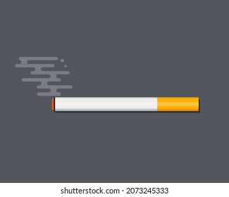 vector illustration of a lit cigarette