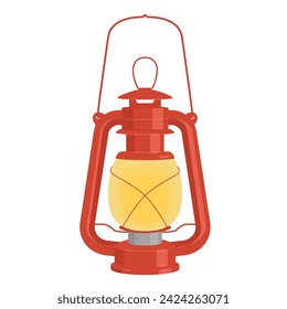 Vector illustration of a lit lantern