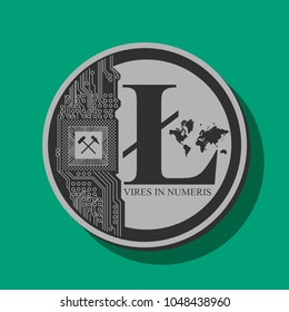 Vector illustration litecoin
