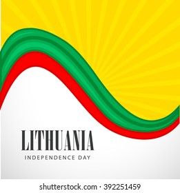 Vector illustration of Lithuania Happy independence day.
