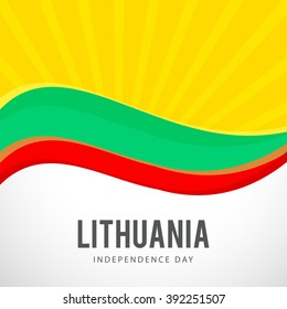 Vector illustration of Lithuania Happy independence day.